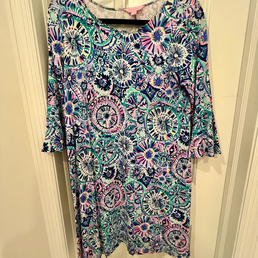 Lilly Pulitzer Vibrant Floral Long Sleeve Dress